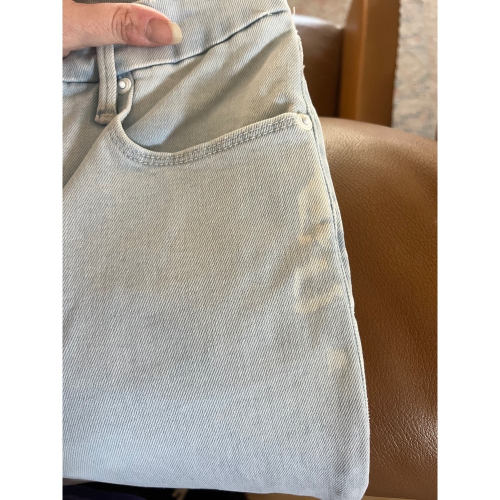 Good‎ American Good Straight High Rise Jeans Light Blue Wash Size 6/28 - Picture 12 of 12